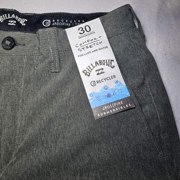 Men’s Billabong Crossfire Submersibles Board Shorts Olive Green Size 30 - Picture 4 of 10